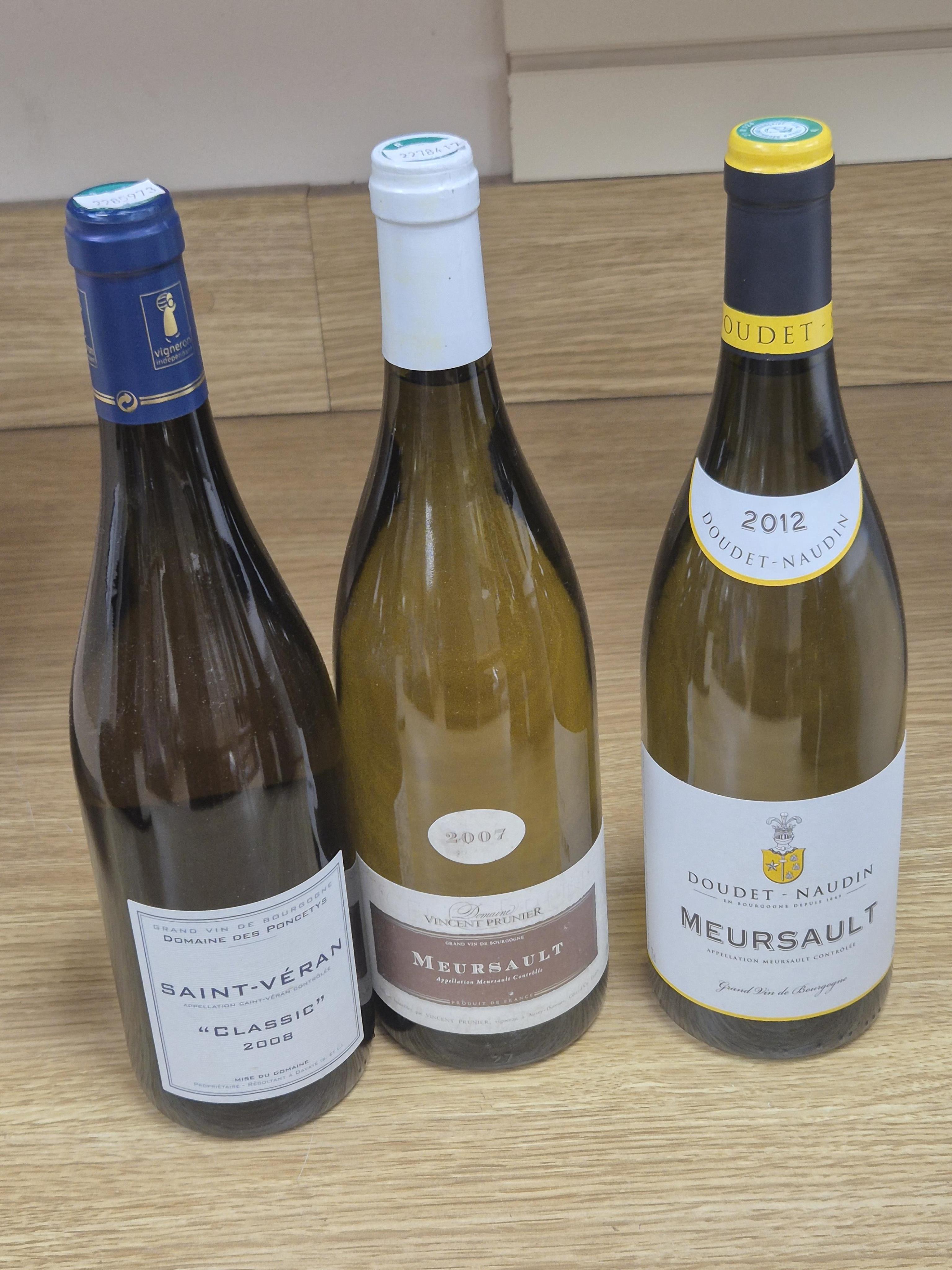 Six bottles of Burgundy wine to include Corton Charlemagne Grand Cru, 2001